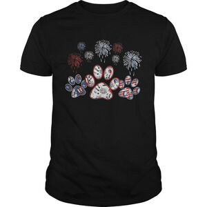 Paws Dog Firework America 4Th Of July Independence Day Shirt